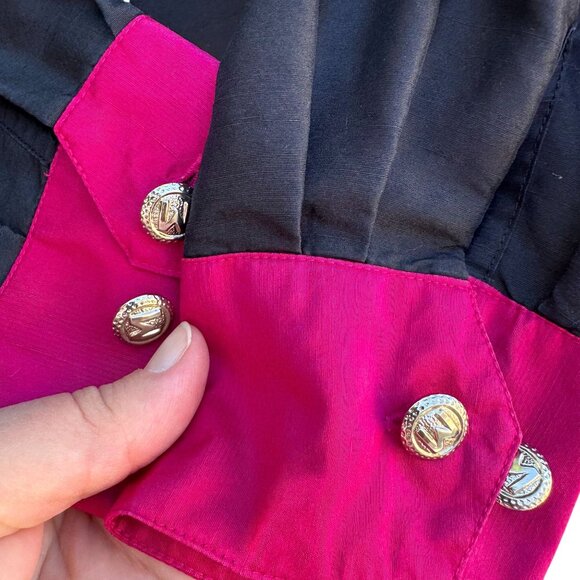 Bob Mackie Wearable Art Vintage Silk Embroidered Butterfly Appliqué Shirt Blouse - Picture 6 of 10